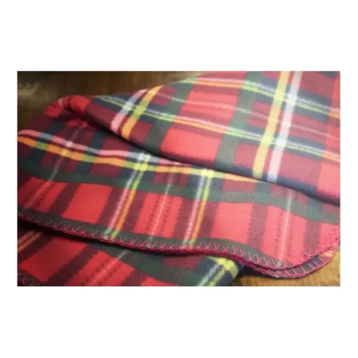 Gift Campaign Plaid in poliestere riciclato certificato 180g/m2 con disegno scozzese> Coperte