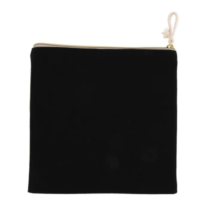 Gift Campaign Pochette bicolore in cotone 280g/m2 e juta 180g/m2 con cerniera dorata> Pochette Personalizzate