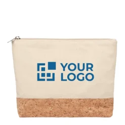 Gift Campaign Pochette con logo in cotone 220g/m2 con fondo in sughero Naturally></noscript> Pochette Personalizzate