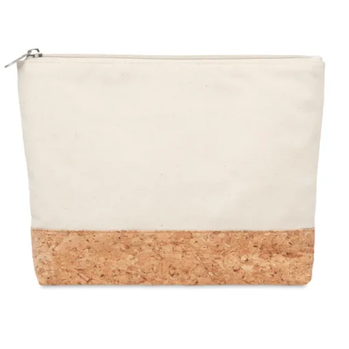 Gift Campaign Pochette con logo in cotone 220g/m2 con fondo in sughero Naturally> Pochette Personalizzate