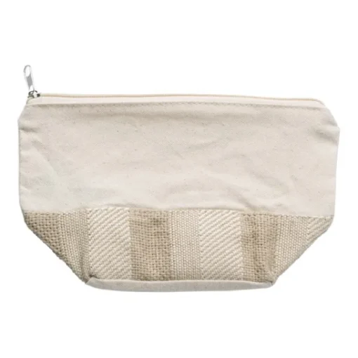 Gift Campaign Pochette con logo in cotone da 280 gr/m2 con dettaglio in juta Craft> Pochette Personalizzate