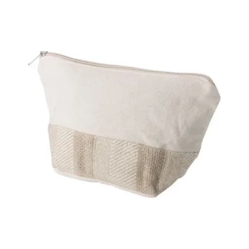 Gift Campaign Pochette con logo in cotone da 280 gr/m2 con dettaglio in juta Craft> Pochette Personalizzate