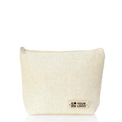 Gift Campaign Pochette con logo in materiale sintetico con placca in legno Trip></noscript> Pochette Personalizzate