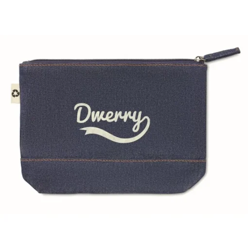 Gift Campaign Pochette cotone riciclato e denim da 250g/m2 con logo Denim Cotton> Pochette Personalizzate