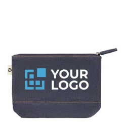 Gift Campaign Pochette cotone riciclato e denim da 250g/m2 con logo Denim Cotton></noscript> Pochette Personalizzate