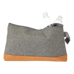 Gift Campaign Pochette grigia con fondo colorato in polycanvas 300D Grey> Pochette Personalizzate