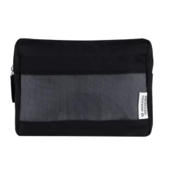 Gift Campaign Pochette in canvas riciclato con rete frontale da 320g/m2> Pochette Personalizzate