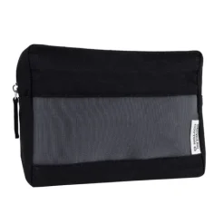 Gift Campaign Pochette in canvas riciclato con rete frontale da 320g/m2> Pochette Personalizzate