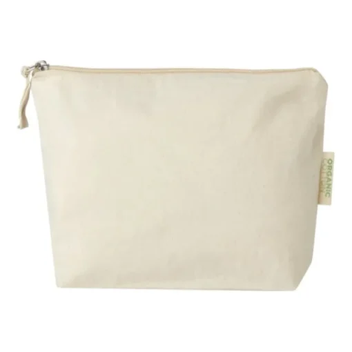 Gift Campaign Pochette in cotone biologico indiano certificato da 180 g/m² con zip> Pochette Personalizzate
