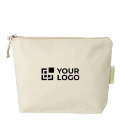 Gift Campaign Pochette in cotone biologico indiano certificato da 180 g/m² con zip></noscript> Pochette Personalizzate