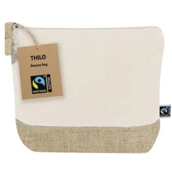 Gift Campaign Pochette in cotone certificata Fairtrade con base in juta></noscript> Pochette Personalizzate