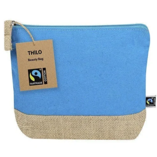 Gift Campaign Pochette in cotone certificata Fairtrade con base in juta> Pochette Personalizzate
