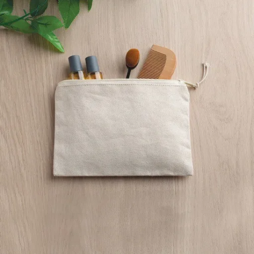Gift Campaign Pochette in cotone con cerniera ideale per cosmetici 310 g/m2> Pochette Personalizzate