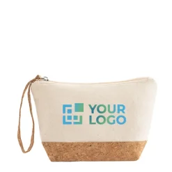 Gift Campaign Pochette in cotone da 280 g/m2 con dettagli in sughero Naturally Strap></noscript> Pochette Personalizzate