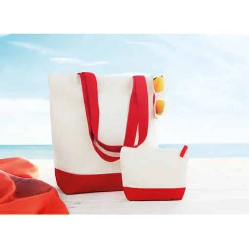 Gift Campaign Pochette in cotone da 340 gr/m2 con fondo colorato Promenade> Gadget Per Parrucchieri|Pochette Personalizzate