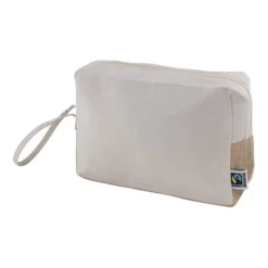 Gift Campaign Pochette in cotone Fairtrade 220g/m2 con base e manico in iuta 330g/m2> Pochette Personalizzate