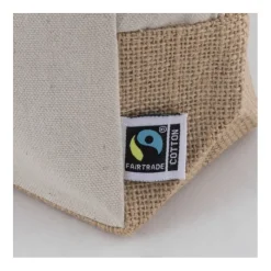 Gift Campaign Pochette in cotone Fairtrade 220g/m2 con base e manico in iuta 330g/m2></noscript> Pochette Personalizzate