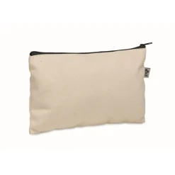 Gift Campaign Pochette in cotone organico da 340g/m² con cerniera colorata> Pochette Personalizzate