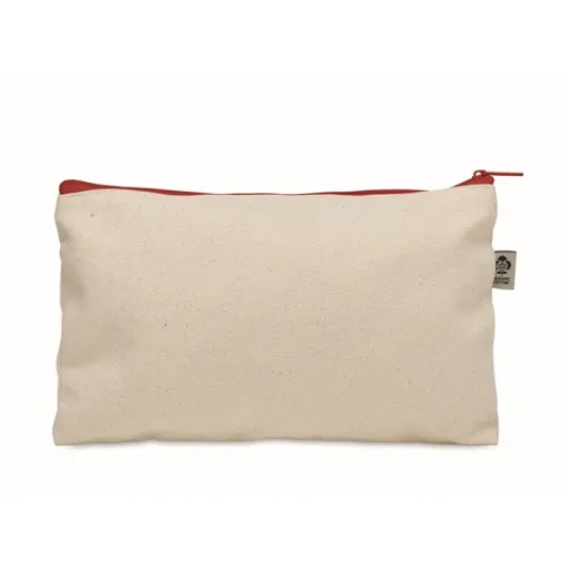 Gift Campaign Pochette in cotone organico da 340g/m² con cerniera colorata> Pochette Personalizzate