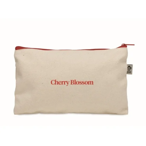 Gift Campaign Pochette in cotone organico da 340g/m² con cerniera colorata> Pochette Personalizzate