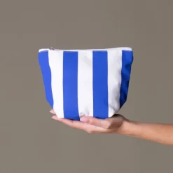 Gift Campaign Pochette in cotone riciclato con design a righe verticali> Pochette Personalizzate
