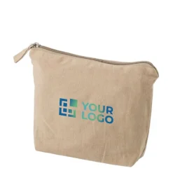 Gift Campaign Pochette in cotone riciclato da 280 g/m² con cerniera abbinata></noscript> Pochette Personalizzate