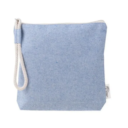 Gift Campaign Pochette in cotone riciclato con manico in corda da 320 g/m2> Pochette Personalizzate