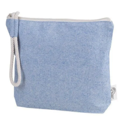 Gift Campaign Pochette in cotone riciclato con manico in corda da 320 g/m2> Pochette Personalizzate