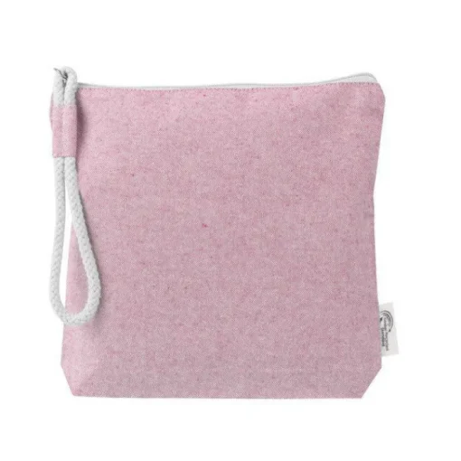 Gift Campaign Pochette in cotone riciclato con manico in corda da 320 g/m2> Pochette Personalizzate