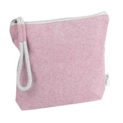 Gift Campaign Pochette in cotone riciclato con manico in corda da 320 g/m2> Pochette Personalizzate