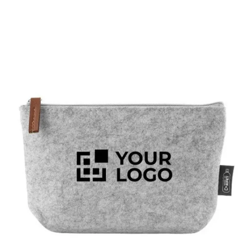 Gift Campaign Pochette in feltro di poliestere rPET certificato da 350g/m2> Pochette Personalizzate