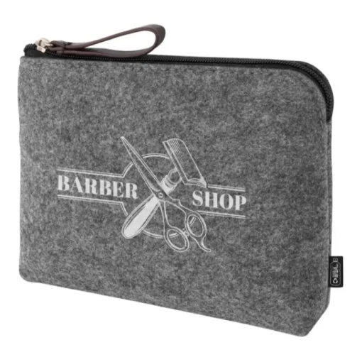 Gift Campaign Pochette in feltro riciclato con manico in pelle sintetica Felt RPET> Pochette Personalizzate