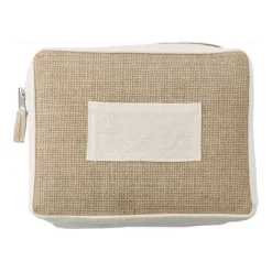 Gift Campaign Pochette in juta con piccola tasca frontale in cotone personalizzabile> Pochette Personalizzate