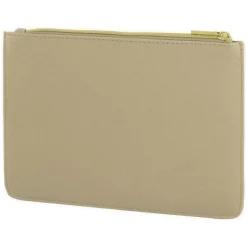 Gift Campaign Pochette in pelle sintetica in colori classici con cerniera dorata> Pochette Personalizzate