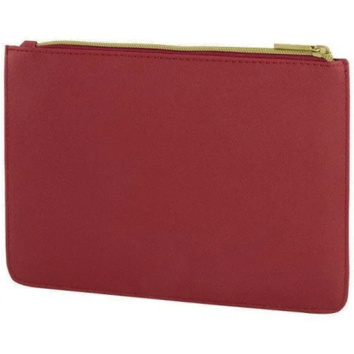 Gift Campaign Pochette in pelle sintetica in colori classici con cerniera dorata> Pochette Personalizzate