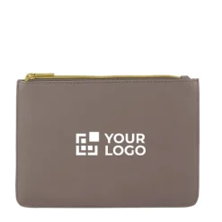 Gift Campaign Pochette in pelle sintetica in colori classici con cerniera dorata></noscript> Pochette Personalizzate