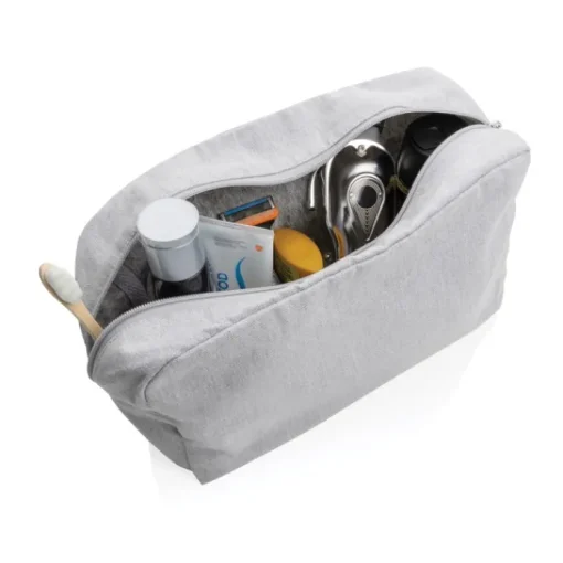 Gift Campaign Pochette in tela riciclata 285g/m2 con tracciante AWARE EcoTraceRaw> Pochette Personalizzate