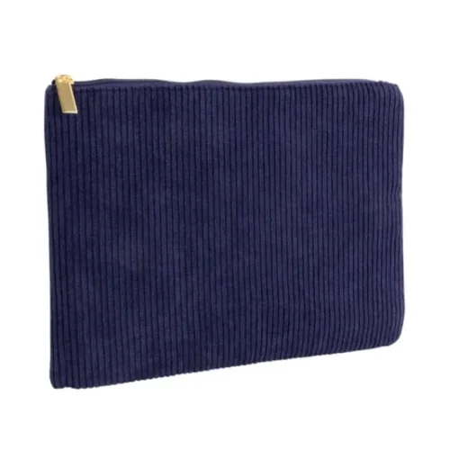 Gift Campaign Pochette in velluto a coste di poliestere 240 g/m² con tira zip dorata> Pochette Personalizzate