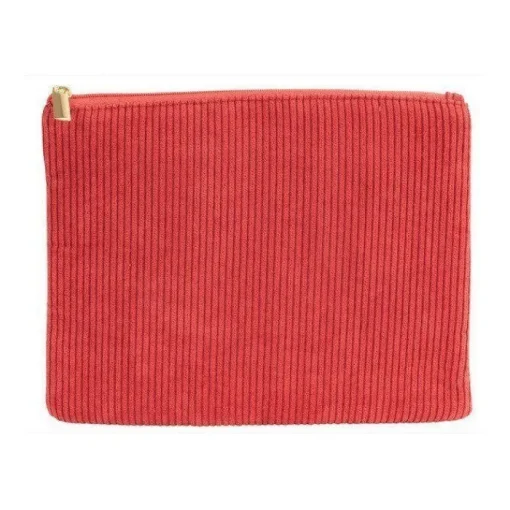 Gift Campaign Pochette in velluto a coste di poliestere 240 g/m² con tira zip dorata> Pochette Personalizzate