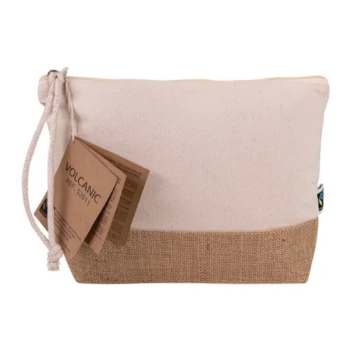 Gift Campaign Pochette personalizzata in cotone da 220 gr/m2 e fondo in iuta> Pochette Personalizzate