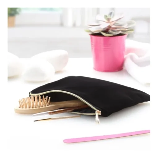Gift Campaign Pochette porta trucchi con logo in velluto con fodera interna Elegant> Gadget Per Parrucchieri|Pochette Personalizzate