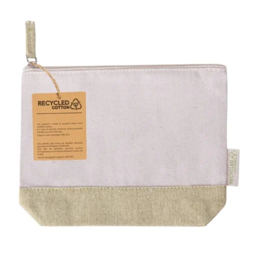Gift Campaign Pochette promozionale in cotone riciclato con base e maniglia colorate> Pochette Personalizzate