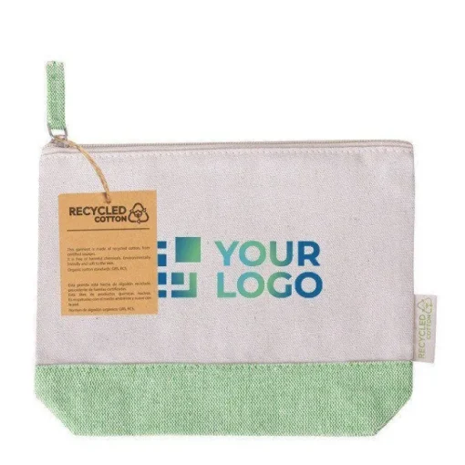 Gift Campaign Pochette promozionale in cotone riciclato con base e maniglia colorate> Pochette Personalizzate