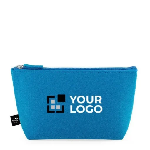 Gift Campaign Pochette spaziosa in feltro riciclato con chiusura a zip> Pochette Personalizzate