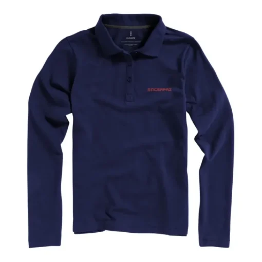 Gift Campaign Polo a maniche lunghe da donna in cotone piqué da 200 g/m2 Elevate Life> Polo Personalizzate