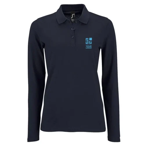 Gift Campaign Polo a maniche lunghe da donna slimfit cotone 180g/m2 SOL'S Perfect> Polo Personalizzate
