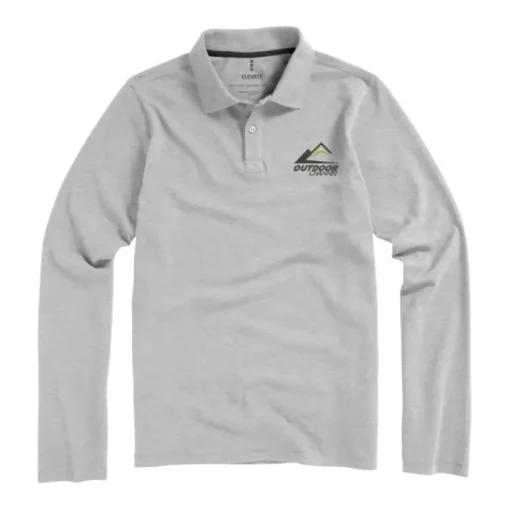 Gift Campaign Polo a maniche lunghe da uomo in cotone piqué da 200 g/m2 Elevate Life> Polo Personalizzate