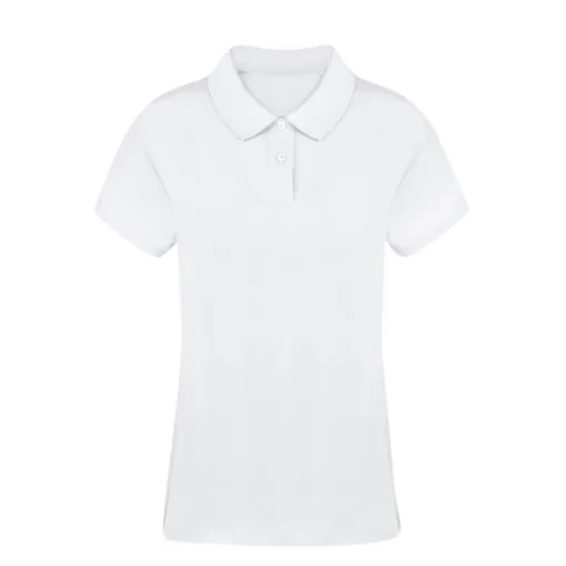 Gift Campaign Polo bianca da donna con 2 bottoni in 100% cotone piqué 220 g/m2> Polo Personalizzate