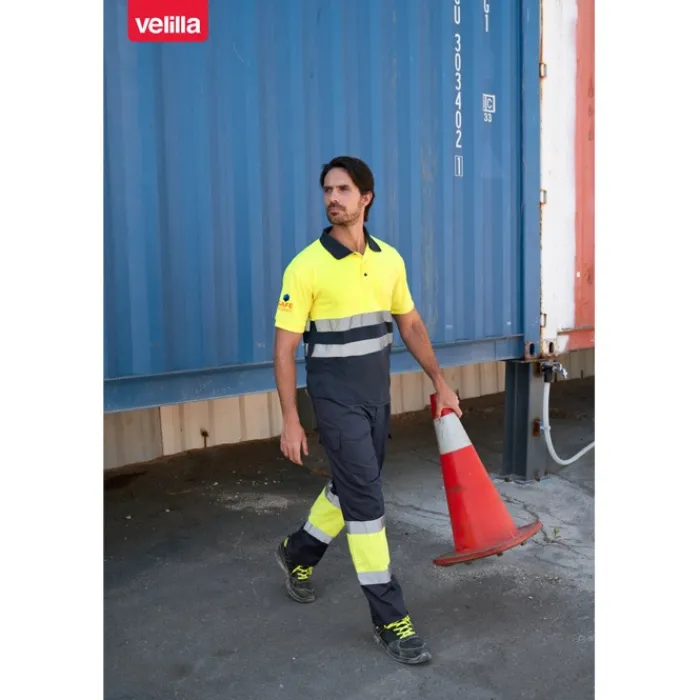 Gift Campaign Polo bicolore da lavoro alta visibilità in poliestere 160g/m2 Velilla> Polo Personalizzate