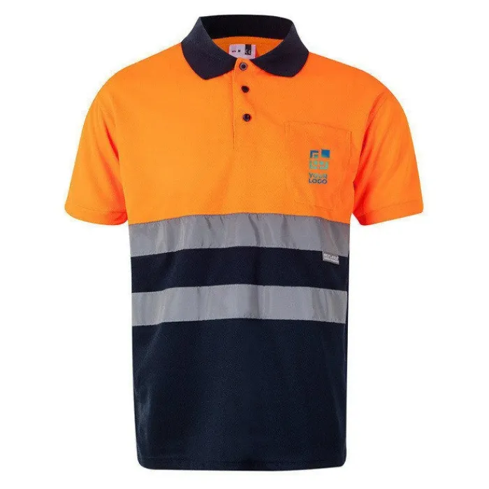 Gift Campaign Polo bicolore da lavoro microforata in poliestere 160g/m2 Velilla> Polo Personalizzate